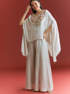 Elegant Ivory Charm – Festive Kurta Set with Dupatta